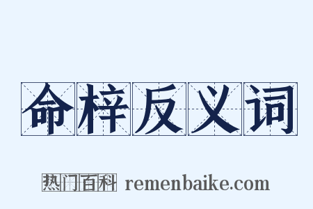 命梓反义词是什么意思的图片